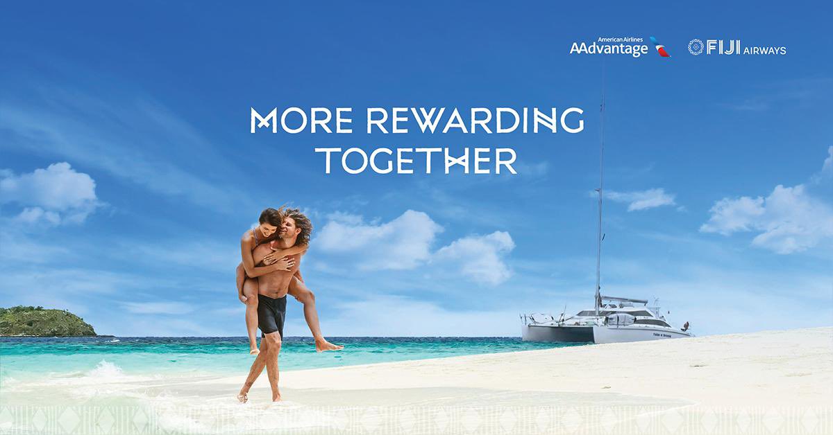 We’re thrilled to announce that Fiji Airways will join the <a href="/AmericanAir/">americanair</a> AAdvantage®️ program, offering our customers more exclusive rewards while experiencing our warm Fijian hospitality. 

Visit Fijiairways.com for more info. 

#fijiairways #americanairlines #aadvantage