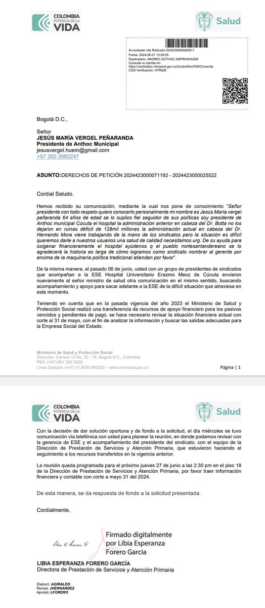 Juan Pablo Cohen (@juanpcohen) on Twitter photo #ATENCIÓN A las 2:30pm de hoy jueves tenían cita el Gerente del <a href="/ese_huem/">Hospital Universitario Erasmo Meoz</a>, Hernando Mora, junto con los representantes de los sindicatos que lo apoyan, en el <a href="/MinSaludCol/">MinSalud Colombia 🇨🇴</a> para seguir intentando salvar al Hospital de una posible intervención. Se logrará lo que parece imposible? #ATENCIÓN A las 2:30pm de hoy jueves tenían cita el Gerente del <a href="/ese_huem/">Hospital Universitario Erasmo Meoz</a>, Hernando Mora, junto con los representantes de los sindicatos que lo apoyan, en el <a href="/MinSaludCol/">MinSalud Colombia 🇨🇴</a> para seguir intentando salvar al Hospital de una posible intervención. Se logrará lo que parece imposible?