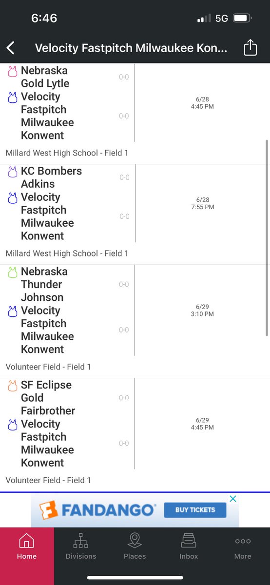 Here is our schedule for the Nebraska Thunder Gold Invite! See you there!