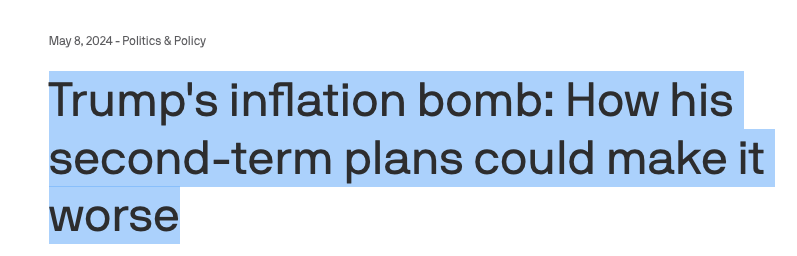 ammarmufasa's tweet photo. Donald Trump's economic plans would make inflation skyrocket. https://t.co/r3V1BDaAHG