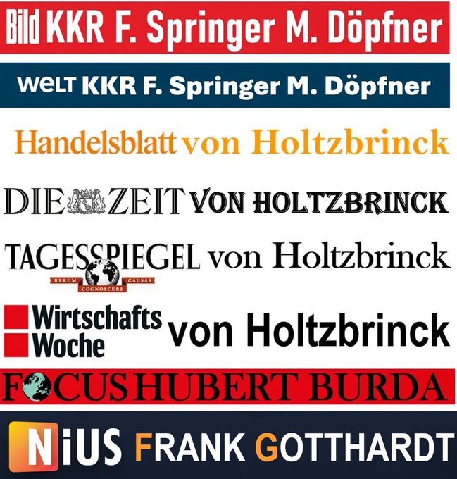 ChrisKarlKnecht's tweet photo. #Weglassfunk 📡 und #Israelfreunde:
🇩🇪🤫🇮🇱 Die #Israel-Connection.
Wer ist #JacquesSchuster ... ?
Warum ist der Begriff #BDS nicht geläufig im deutschen Sprachraum?
Wer #Studentenproteste delegitimiert, deren Anliegen zur #Israelkritik systematisch ausblendet und totschweigt, wer Exponenten diffamiert bis zum medial orchestrierten Mobbing, wer Dialog und jedes Ereignis reflexartig abwürgt mit eigener #Opferinszenierung und inquisitorischer Schuldumkehr, der ist nicht wirklich an Lösungen und einer Gemeinschaft in offener #Demokratie interessiert, sondern manipuliert einseitig neurotisch bis paranoid für Partikularinteressen und ist somit aufs Massivste Teil des Problems, wenn #Desinformation (durch Dementierung, Propaganda, Lobbying, gezieltes Marketing und kaltblütige Ignoranz) seit Jahrzehnten an der Tagesordnung ist und das Fehlverhalten der eigenen #Tribe und ihrer #Aggression im blinden #Hass über andere unangetastet stehen darf, als ob das keinen zu interessieren hätte, was #Siedlergewalt und #Gazagenocide in Wirklichkeit anrichten an Zehntausenden von Menschen. Team selektiv. Team Opferterror. Team NoLongerThisWay!!
#AxelSpringer #AxelSpringerVerlag
#WELTamSonntag #Bild #dieBILD
#BerlinerZeitung #BZ #Tagesspiegel
#Schuster #Diekmann #KaiDiekmann #Broder
#HenrykBroder #Schupelius #GunnarSchupelius
#Piatov #Sefati #Poschardt #Grache #Peymann
#PhilippPeymann #Petri #Beck #Prosor #Friedman
Weshalb ist im deutschen Sprachraum der Begriff #BDS Boykottbewegung nicht geläufig ... ? 🤔
Wäre hilfreich, wenn hier der #Journalismus sauber arbeitet.