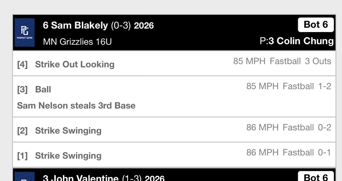 chung_colin3's tweet photo. Recognized in the Scout Notes by PG this past weekend. Video of some of my best fastballs from my first appearance of the weekend for the Save. In-game PR of 86mph. https://t.co/cpgknbrwYm
