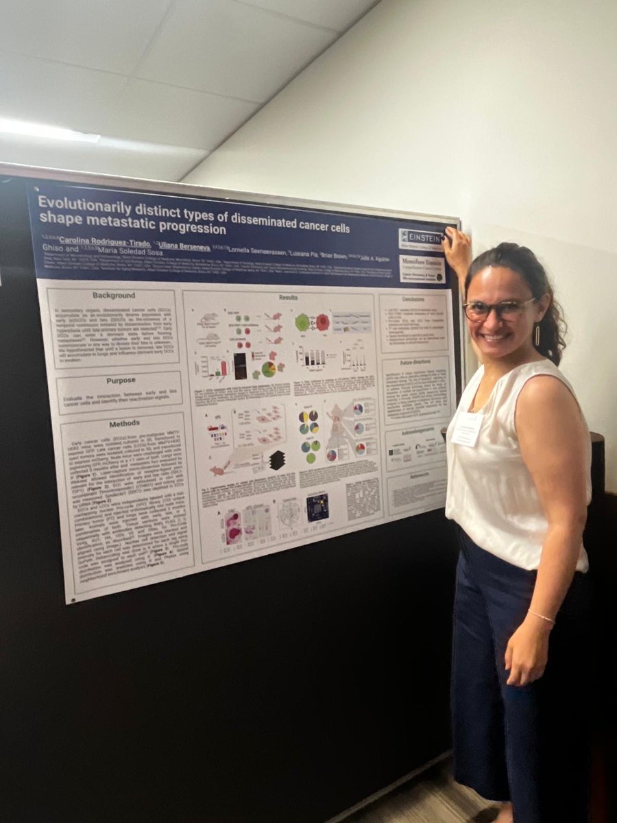 soledad sosa lab (@soledadsosa80) on Twitter photo congrats <a href="/CarolinaRodTi/">CarolinaRodriguezT</a> for presenting her work on cellular barcoding and multiplex staining to track the seeds of recurrences in collaboration with @JAguirreGhiso and Brain Brown lab @ NYU NCI Postdoc Symposium 2024. <a href="/EinsteinMed/">Albert Einstein College of Medicine - Official</a> <a href="/SusanGKomen/">Susan G. Komen</a> <a href="/psscra/">Pershing Square Sohn Cancer Research Alliance</a> congrats <a href="/CarolinaRodTi/">CarolinaRodriguezT</a> for presenting her work on cellular barcoding and multiplex staining to track the seeds of recurrences in collaboration with @JAguirreGhiso and Brain Brown lab @ NYU NCI Postdoc Symposium 2024. <a href="/EinsteinMed/">Albert Einstein College of Medicine - Official</a> <a href="/SusanGKomen/">Susan G. Komen</a> <a href="/psscra/">Pershing Square Sohn Cancer Research Alliance</a>