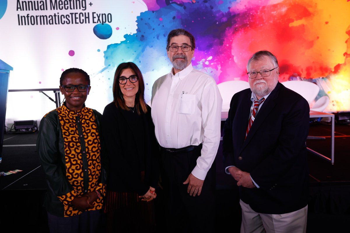 Sending our warmest congratulations to the newly inducted #COSF Fellows: 
<a href="/judywawira/">Judy Gichoya</a>  <a href="/Twitchell/">Mitchell Goldburgh</a>  <a href="/RadKottler/">Nina Kottler</a>  &amp; Richard “Skip” Kennedy
Your contributions to #ImagingInformatics &amp; dedication to improving patient care are truly inspiring! 
#SIIM24
ecs.page.link/3UpP4