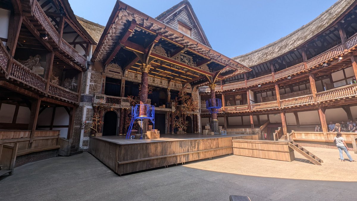McLaren_English's tweet photo. Wednesday was theatre day  - Ms Sleight and Mrs Wilson were very excited to visit Shakespeare's Globe 🎭 
The pupils really enjoyed an excellent tour and asked some brilliant questions - we were v proud teachers.
Then Mrs Doubtfire had us all roaring with laughter! #MHSLondon2024 https://t.co/9JXqlvBrnx