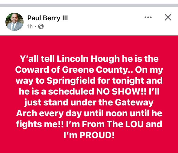 HafnerMO's tweet image. Yeah #mogov and #moag races are okay but what this year really needs is Thunder Under the Arch 2024 street fight for #moltgov 😲