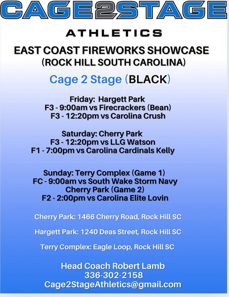 Let’s go!!! 💪🏼🥎 Friday/Saturday! 
#cage2stageathletics #C2S #2025rhp #eastcoastfireworksshowcase2024 #rockhillsc #hargettpark #cherrypark