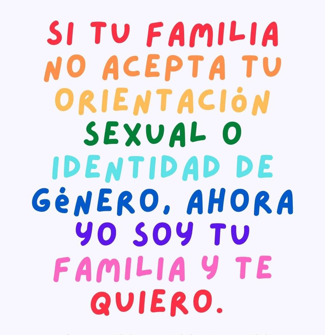 Familia es la gente que te quiere, te cuida, y forma parte de tu vida porque quiere que tú estés en la suya, sin importar cómo seas.
