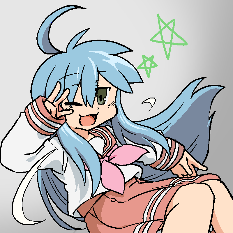 泉こなた 「描き描き」|亀⑨のイラスト