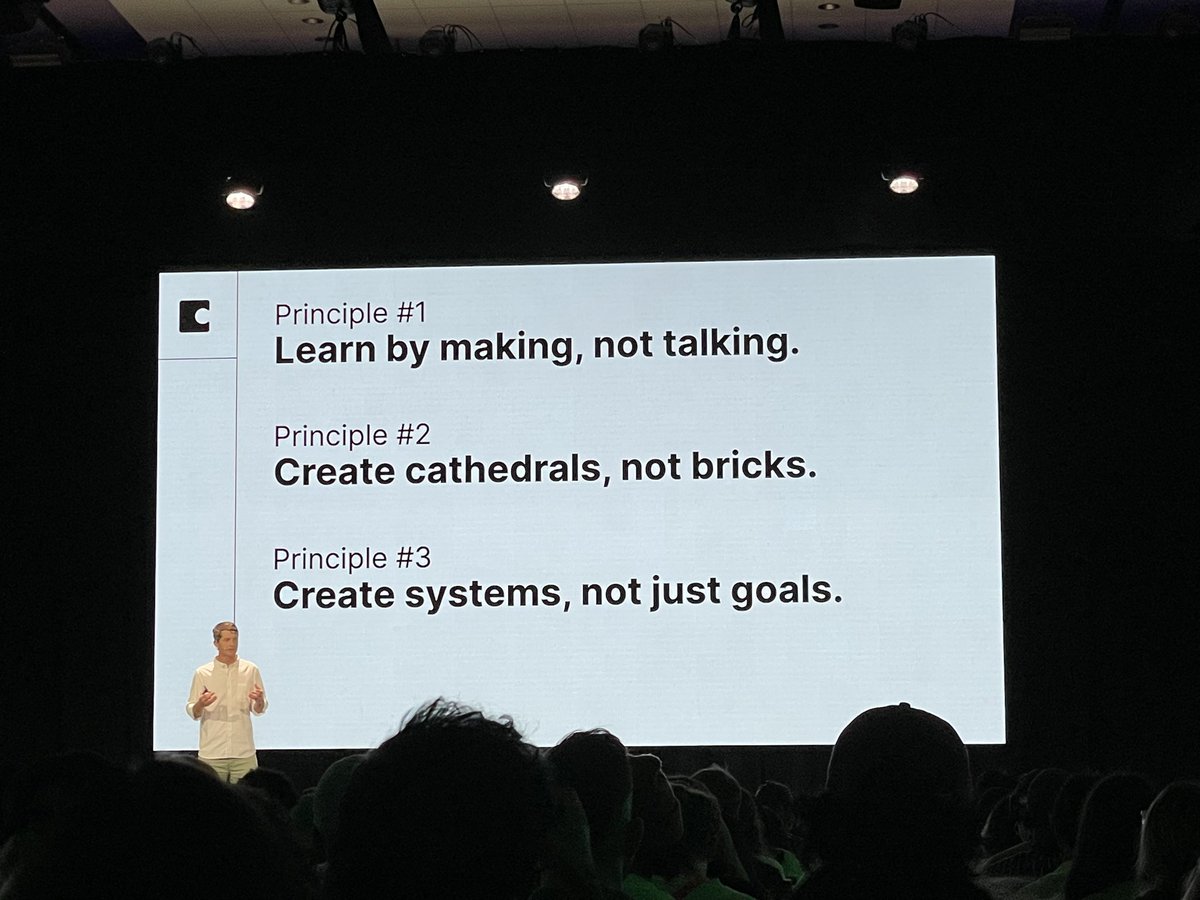 Adam Sedwick (@adamsedwick) on Twitter photo Stop talking, and just go make things. <a href="/lshackleton/">Lane Shackleton</a> on Turning Ambiguity into Clarity at #Config2024 Stop talking, and just go make things. <a href="/lshackleton/">Lane Shackleton</a> on Turning Ambiguity into Clarity at #Config2024