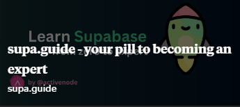alt_domains's tweet photo. Domain Name: Supa. guide

Supa Guide: Learn Supabase by building a Multi-Tenant platform

Who Are They:  Supa .guide is an educational resource focused on teaching individuals Supabase, a popular open-source alternative to Firebase. https://t.co/My8GNBSp3O