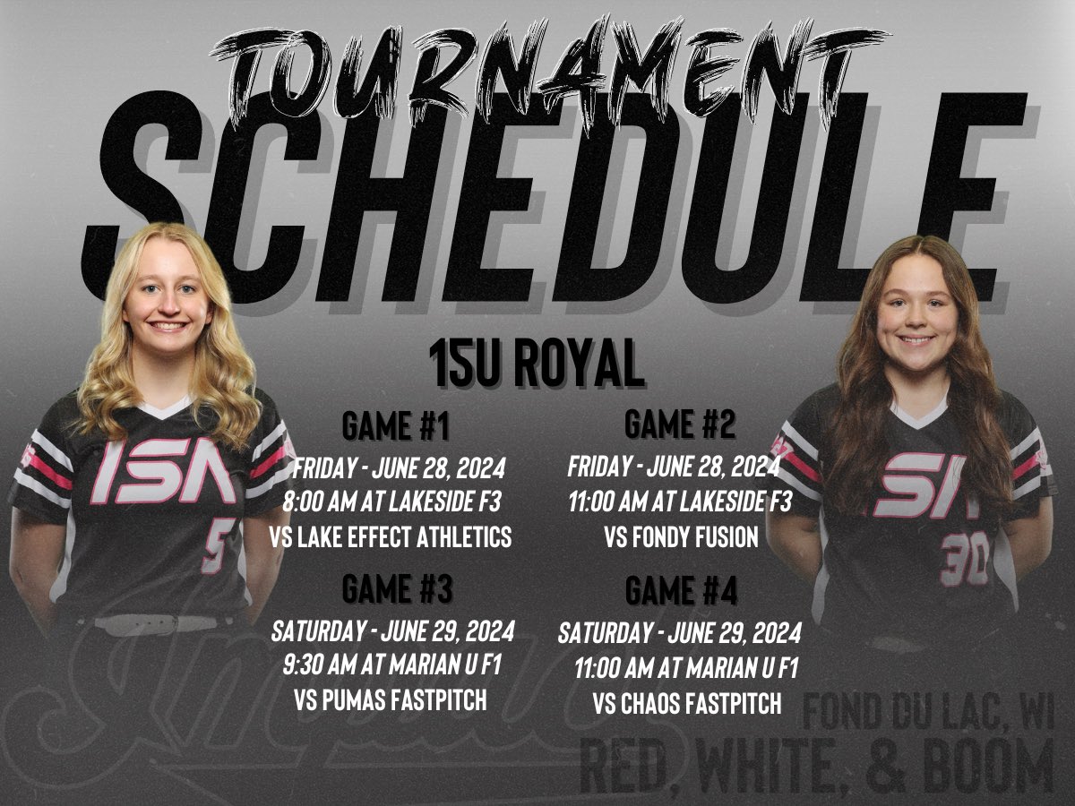 Impact Sports Academy (@impactsportsgb) on Twitter photo 🚨15U ROYAL TOURNAMENT PREVIEW🚨
Red, White, & Boom Tournament <a href="/uctournaments/">Uncle Charlie's Tournaments</a>
Player Profiles: isarecruiting.com/15uroyalsoftba…
#isaproud #makeanimpact #tournamentseason 🚨15U ROYAL TOURNAMENT PREVIEW🚨
Red, White, & Boom Tournament <a href="/uctournaments/">Uncle Charlie's Tournaments</a>
Player Profiles: isarecruiting.com/15uroyalsoftba…
#isaproud #makeanimpact #tournamentseason