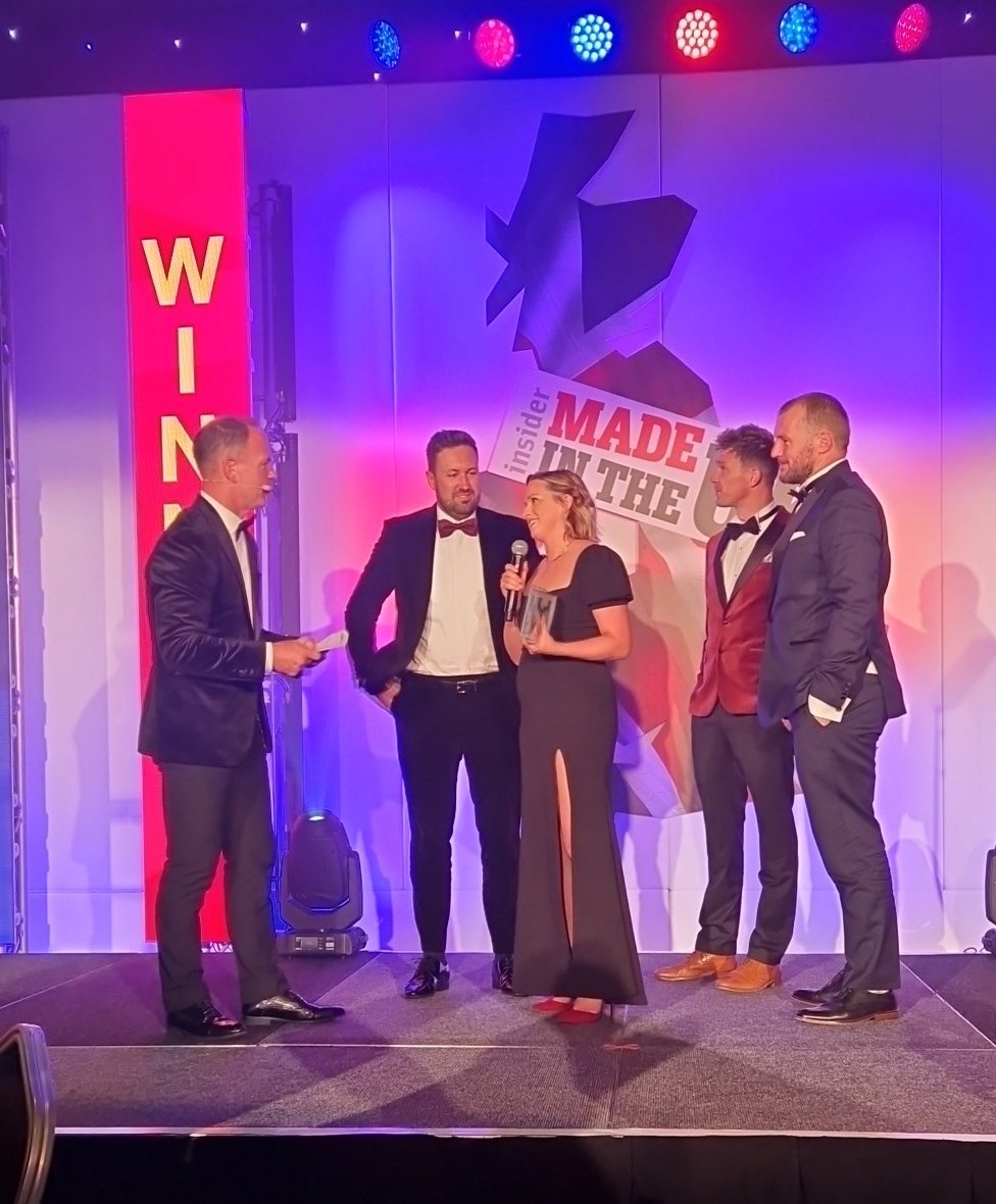 And now to the Automotive, Aerospace &amp; Rail Award - the winner is Piran Advanced Composites from the South West #insidermadeinuk