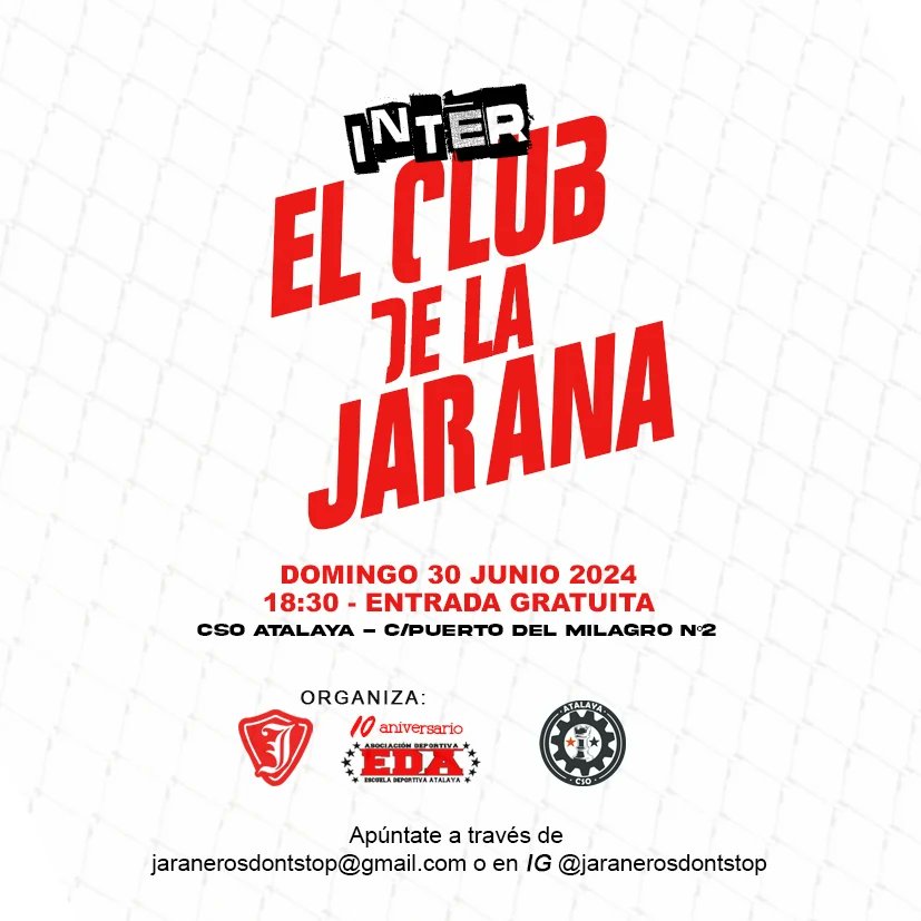 Solidaridad y apoyo mutuo.
Todo lo RECAUDADO en El (Inter)Club de la Jarana irá para la causa de #Som27imés