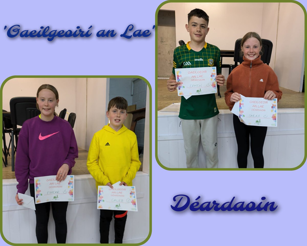 fánaidbeo (@fanaidbeo) on Twitter photo 🌊CAMPA COIS FARRAIGE FHÁNADA🌊
'Gaeilgeoirí an Lae' - Déardaoin
Comhghairdeachas mór libh, Eamon, Sarah, Eimear agus Caleb 👊🏼🙌🏼
Jab deacair 'Gaeilgeoirí an Lae' a roghnú achan lá, le scoth na Gaeilge le cloisteáil i rith an lae ar fad inniu 🌟 #gaeilge
<a href="/Muintearas/">Muintearas</a> <a href="/UdarasnaG/">Údarás na Gaeltachta</a> 🌊CAMPA COIS FARRAIGE FHÁNADA🌊
'Gaeilgeoirí an Lae' - Déardaoin
Comhghairdeachas mór libh, Eamon, Sarah, Eimear agus Caleb 👊🏼🙌🏼
Jab deacair 'Gaeilgeoirí an Lae' a roghnú achan lá, le scoth na Gaeilge le cloisteáil i rith an lae ar fad inniu 🌟 #gaeilge
<a href="/Muintearas/">Muintearas</a> <a href="/UdarasnaG/">Údarás na Gaeltachta</a>