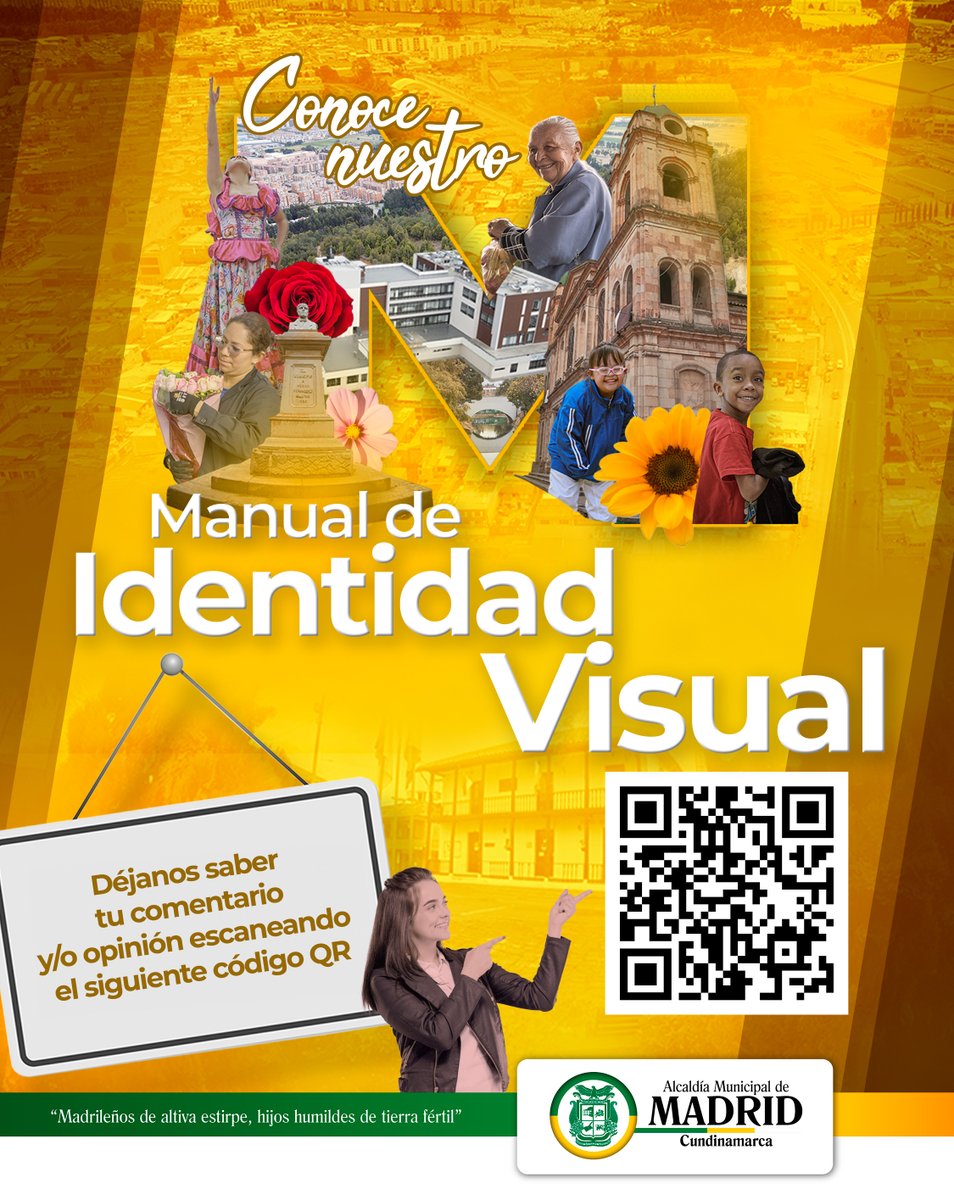 📢Conforme a la Ley 2345 "Chao marcas", hemos actualizado nuestro Manual de Identidad Visual. 

🗓 Tienes hasta el 29 de junio de 2024 para consultarlo y dejarnos tus comentarios.

📋 Accede al manual y al formulario de comentarios en el siguiente link: madrid-cundinamarca.gov.co/noticias/publi…