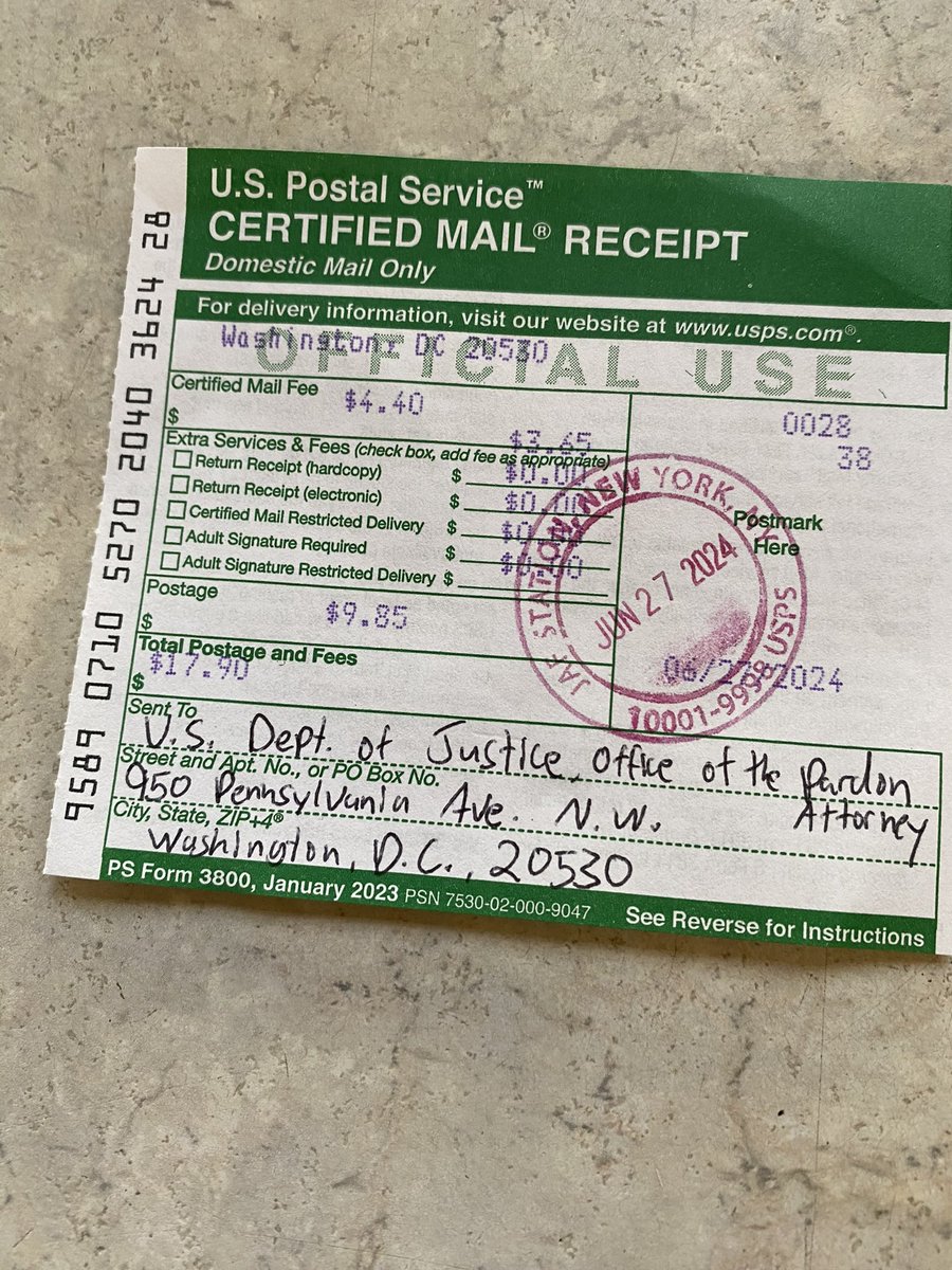 It’s official.  It’s in the mail.