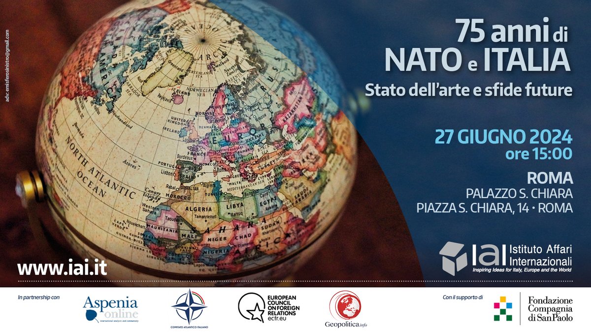 🇮🇹🇺🇸Bel dibattito ieri su NATO, ruolo dell'Italia nell'Alleanza e sfide future
🎙️organizzato da <a href="/IAIonline/">Istituto Affari Internazionali - IAI</a> con <a href="/Aspeniaonline/">Aspenia online</a>
<a href="/ATA_Italia/">Comitato Atlantico Italiano</a> <a href="/ECFRRoma/">ECFR Roma</a> <a href="/Geopoliticainfo/">Geopolitica.info</a>
🗣️ne abbiamo parlato con <a href="/Alessandro__Ma/">Alessandro Marrone</a> <a href="/Daniela_1975/">Daniela Irrera</a> <a href="/FWLuciolli/">Fabrizio W. Luciolli</a> <a href="/KarolinaMuti/">Karolina Muti</a>
<a href="/arturo_varvelli/">Arturo Varvelli</a> Salloum, Menotti