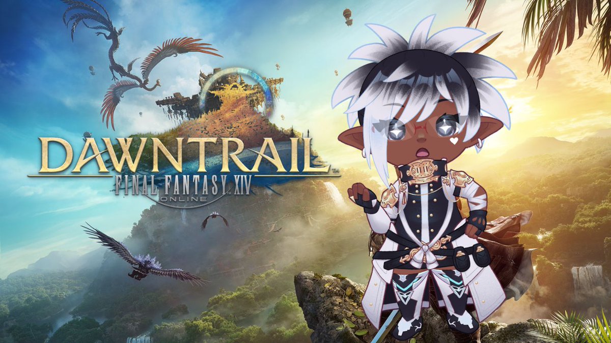 SemzKat's tweet photo. Unbelievably excited for #Dawntrail's release!! Going to be leveling Viper from 80 to 90 for MSQ, all on stream!

Stream will be in about 11 hours from this tweet, the moment that servers come back up. Hope to see you there!~

🔗Twitch link in bio!! https://t.co/KZzHaUu42e