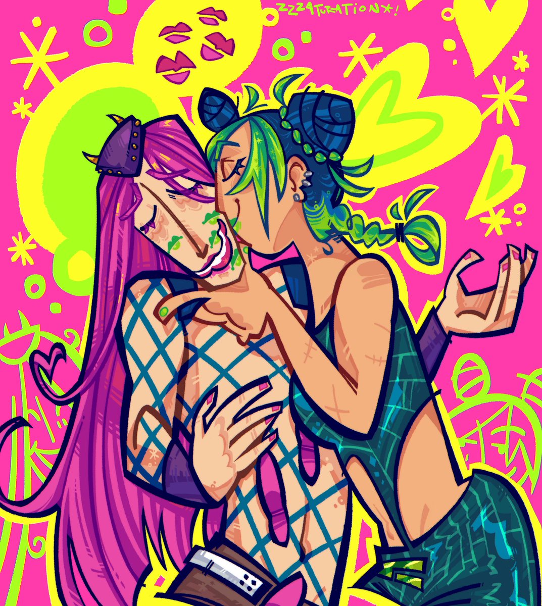 zzzaturation's tweet photo. jolysui comm for @NARCISOANASUl 🫂🎀💚 #JJBA https://t.co/GdrjjaGA4Q