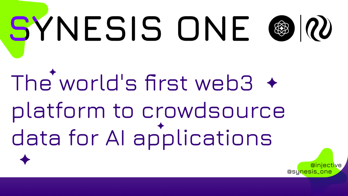 du_sponge's tweet photo. Exciting! New ecosystem announce!🥳

@synesis_one - one of the largest decentralized AI training networks, is expanding to @injective. It's comes as a way to power a novel data AI Engine and support dApps with all the AI data needs

#synesis_one #injective https://t.co/iBnqQQPFuF