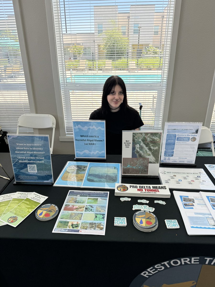 RestoretheDelta's tweet photo. We’re excited to be at Sierra Vista’s Resident Fair in Stockton this afternoon! We’re sharing important information about Harmful Algal Blooms, flood risks, the Delta tunnel and more alongside various community organizations and government agencies.
#CAwater #ProDelta https://t.co/78DQGlUBAV