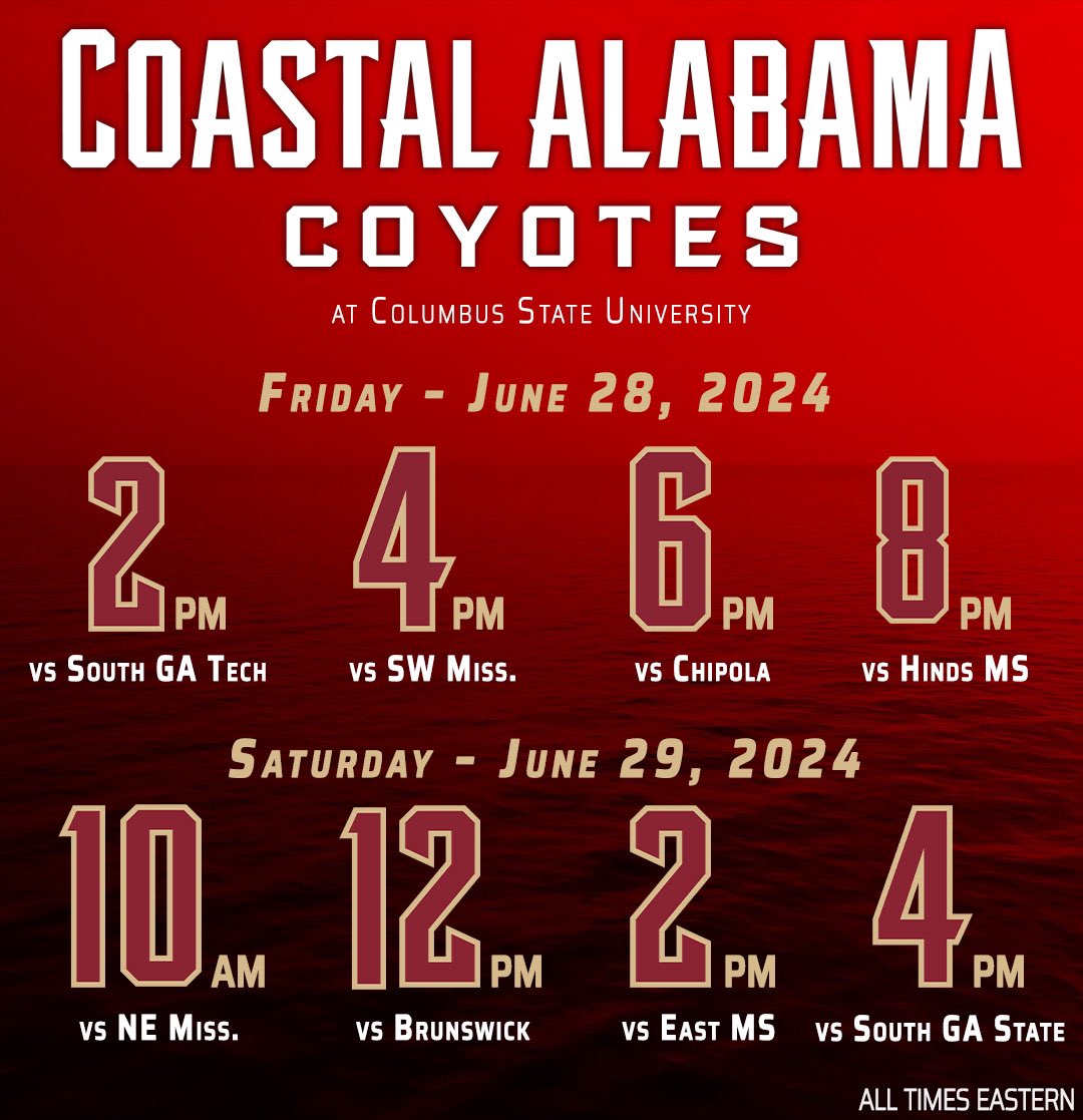 Come check us out if you’re in the Columbus, GA area this weekend! 

Only promise we can make is that you’ll see a group of dudes playing with great effort‼️

#ComeToTheCoast 🏝️

<a href="/coachrob10/">Robby Robertson</a> @coachchamp120 @gino5 @coastalal_south