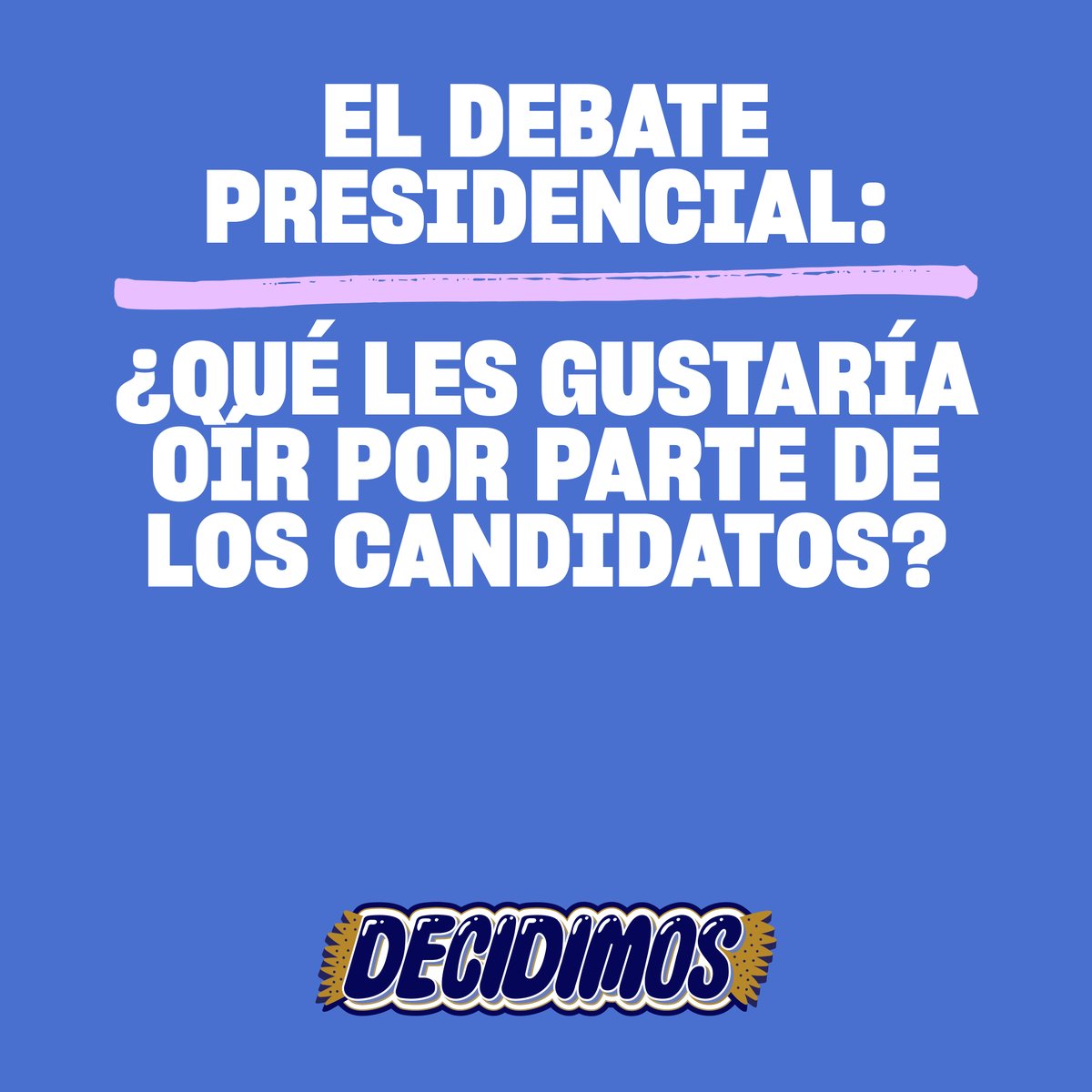 splcentro's tweet image. El debate presidencial es hoy. ¡Queremos saber que opinan ustedes! ¿Cuáles son los temas más importantes? 📢 ¡Dígannos que piensan abajo en los comentarios! #Decidimos