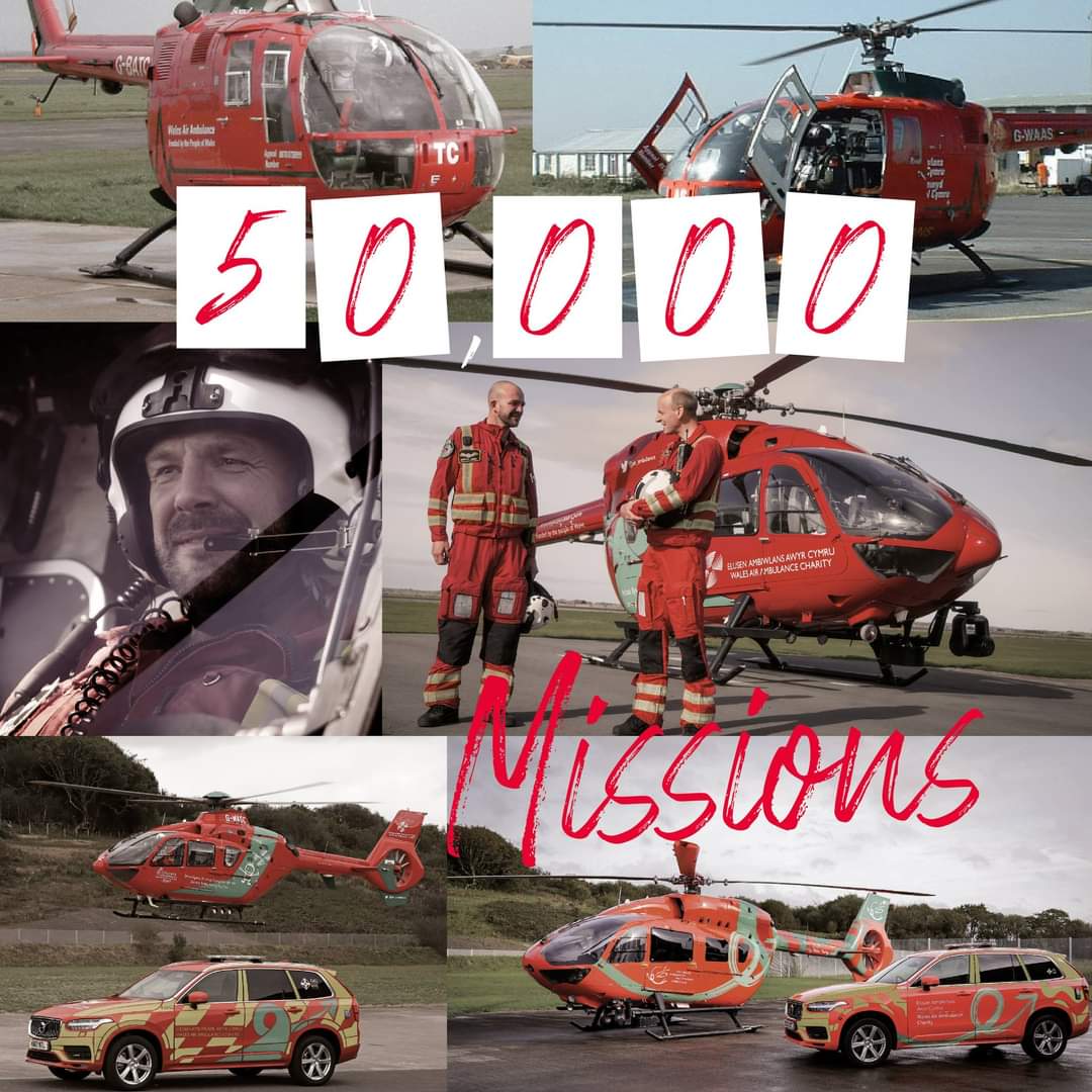 An incredible milestone! <a href="/air_ambulance/">Wales Air Ambulance Charity</a> <a href="/EmrtsWales/">EMRTS Wales</a> <a href="/GamaAviation/">Gama Aviation</a>  💛🚁