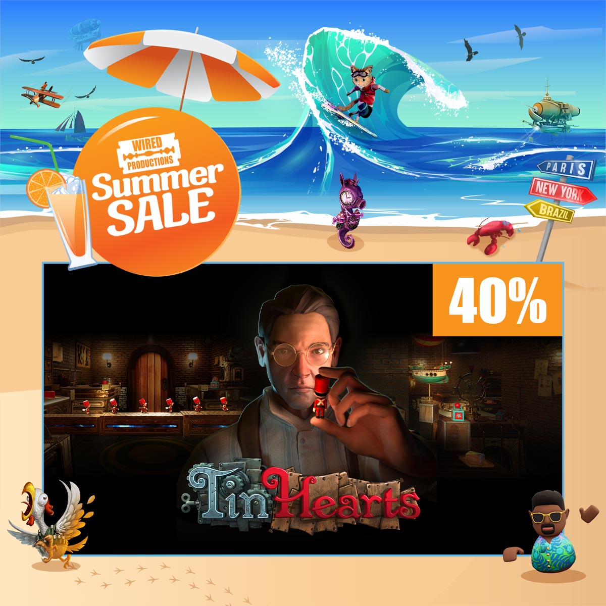 💔 Ready to be heartbroken? 💔
 
Embark on a heartwarming journey filled with puzzles, adventure, and a story that resonates with a tale of family, love, and compromise.💝

#TinHearts is 40% off in the Wired Summer Sale
 
➡️ wired.gg/SummerSale24  

#IndieGames ❤️