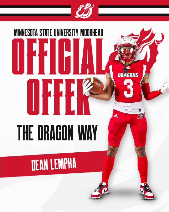 After a great conversation over the phone with <a href="/needhamchris_/">Chris Needham</a> I am blessed to have received an official offer from Minnesota State University Moorhead!! <a href="/CoachLaqua/">Steve Laqua</a> <a href="/MSUMDragons/">MSUM Dragons</a>