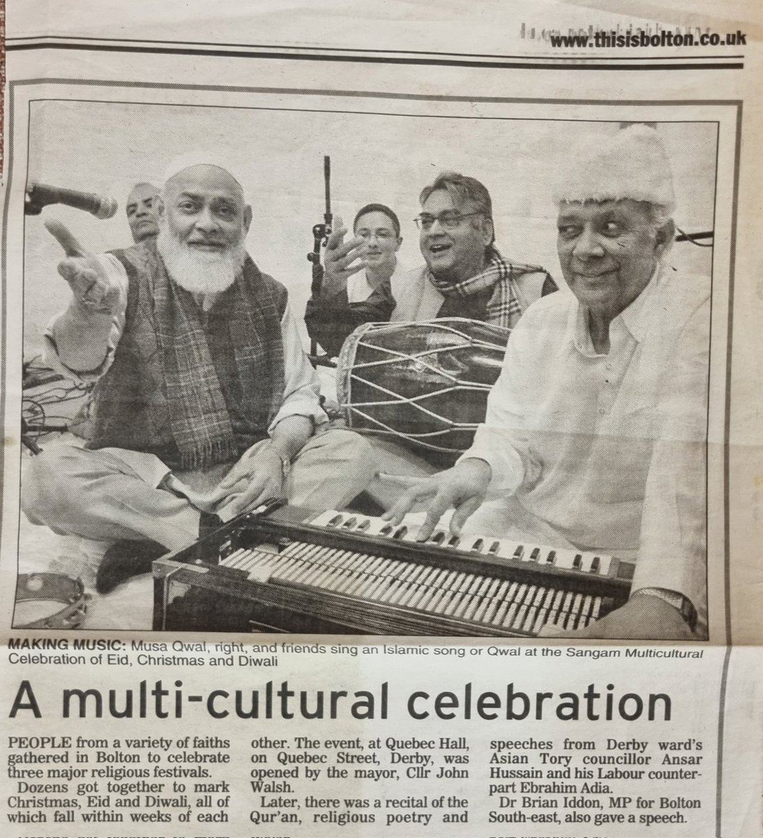 A few decades ago in Bolton.
Musa Qawal and party.
Christmas, Diwali and Eid Event.