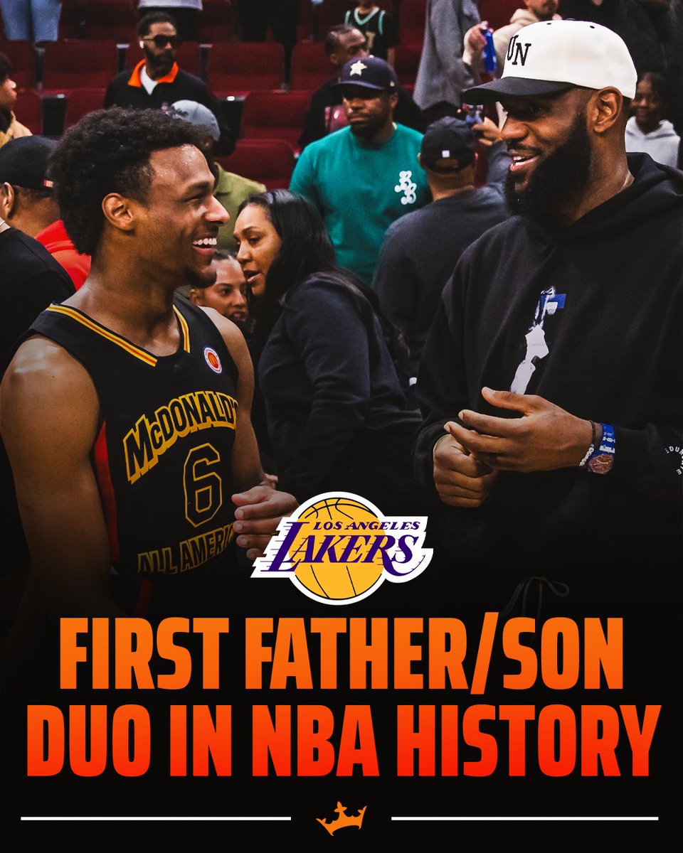 Bronny &amp; LeBron will be the first father/son duo to play together in NBA history 😱

There's a new era in LA 👑