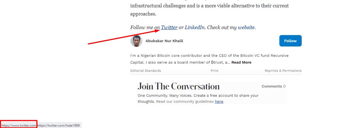 cryptofoxtrot's tweet photo. @ihate1999 @ForbesCrypto Hi, checkout the screenshot. Your Twitter link on Forbes is wrong. It is https://t.co/nTIvXbmXpK instead of https://t.co/hcHhhdkyyQ https://t.co/FgGSffP9PB
