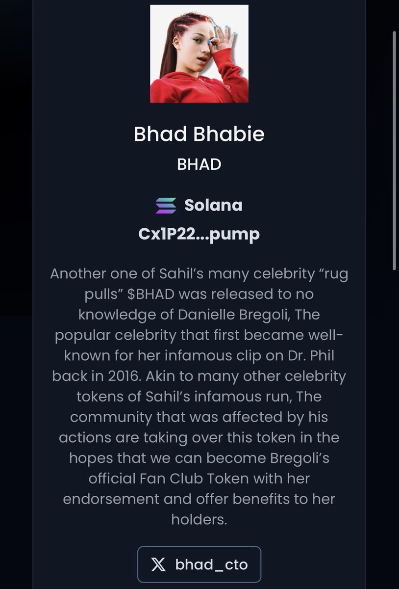 BHAD ON SOL (@BHAD_CTO) / Posts / X