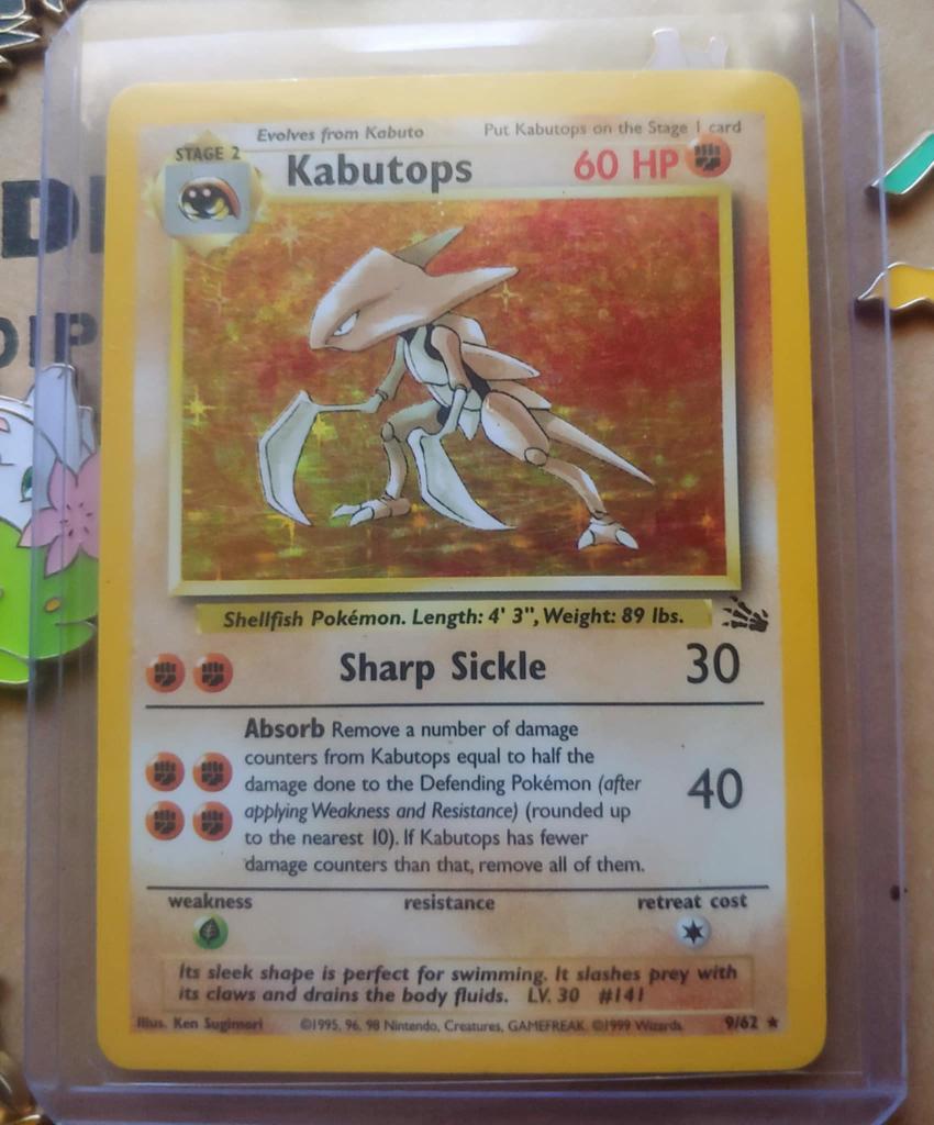 TankNash316's tweet photo. Kabutops fossil is so sick the Freddy Krueger of pokemon. #Pokemon #Tcg #90skid https://t.co/ZphNFYAASX