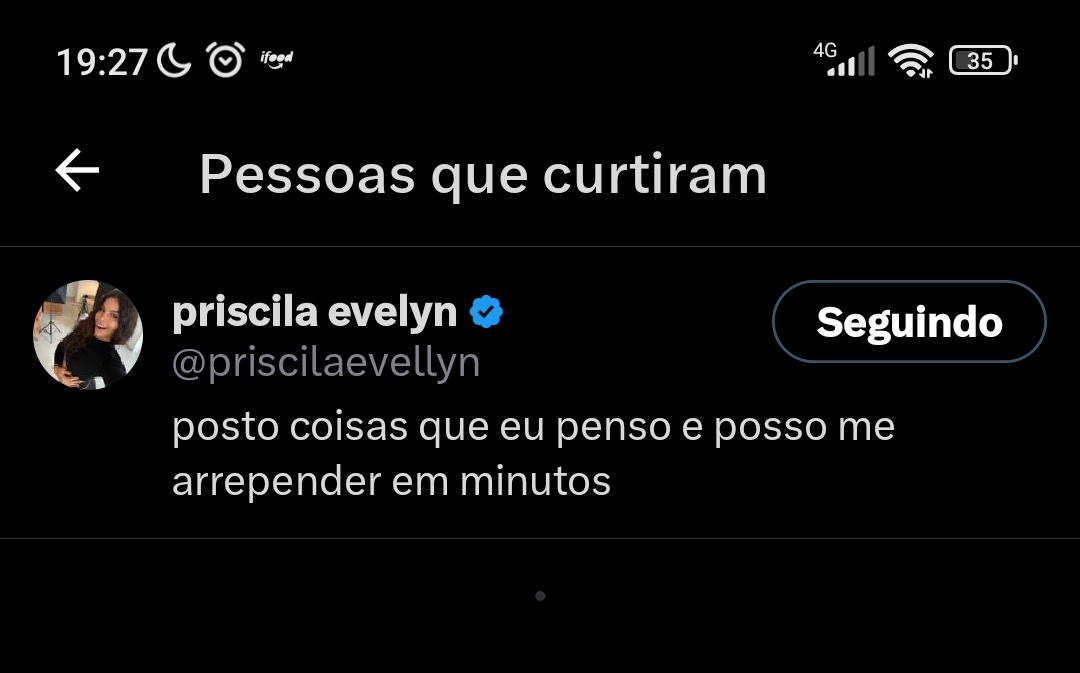 Já que ninguém pode ver meus likes, só pra mostrar que fui notada pela maior que temos!!!