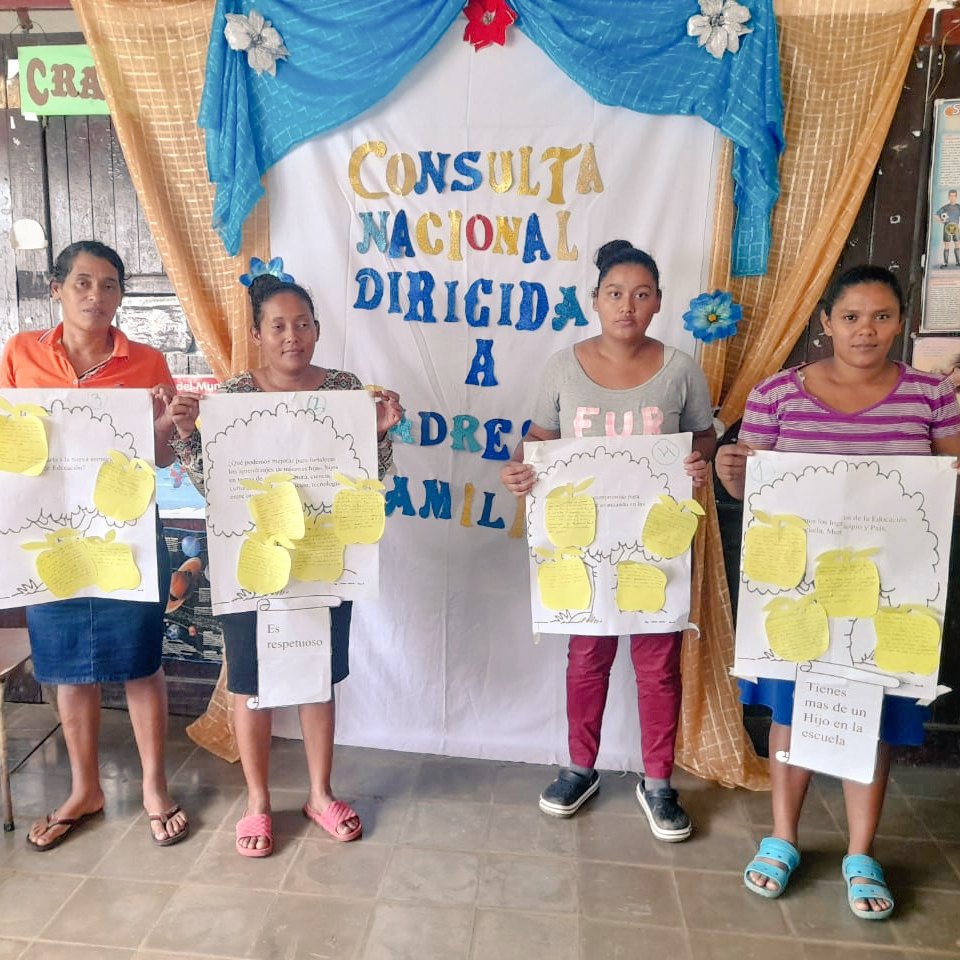 DeChontales's tweet photo. Consulta Nacional de la Nueva Estrategia Nacional de Educación "Bendiciones y Victorias" con madres de familia de primaria y secundaria, docentes, en pro de seguir evolucionando en la transformación educativa en Nicaragua. https://t.co/L3TJlJxbcS
