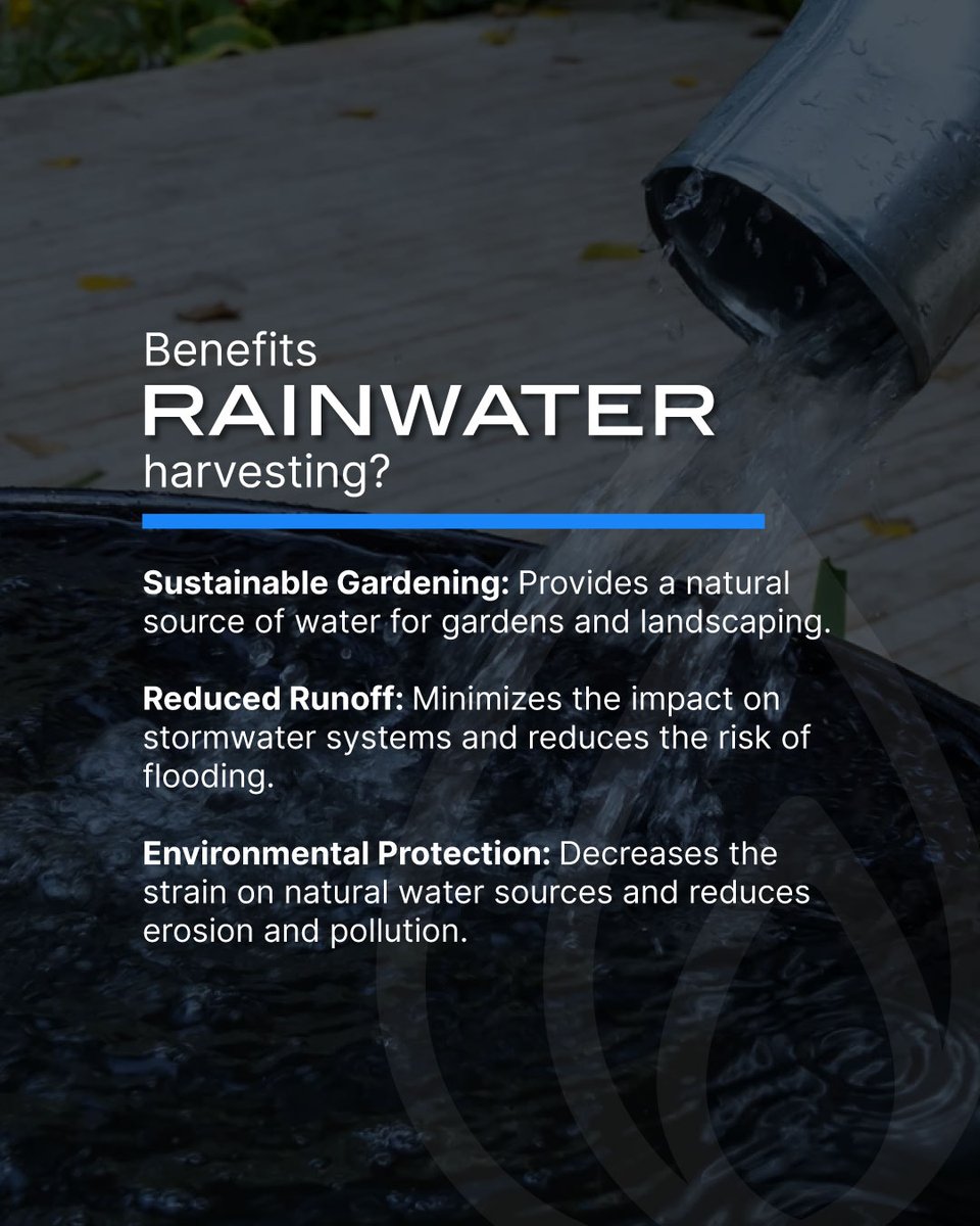 WaterTimer_'s tweet image. Did you know rainwater harvesting can help reduce your water bills and conserve precious resources? 

By collecting and storing rainwater, you can use it for irrigation, cleaning, and even potable purposes with proper treatment. 

#watertimer #savewater #waterconservation
