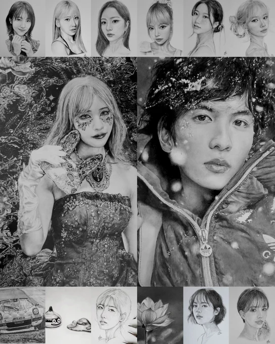 #上半期に描いた絵
今年は少なめで密度薄めかな😅✏️
下半期もゆっくり休んで描きます...🐌
#鉛筆画  #鉛筆 #模写 #drawing
#フリーハンド 