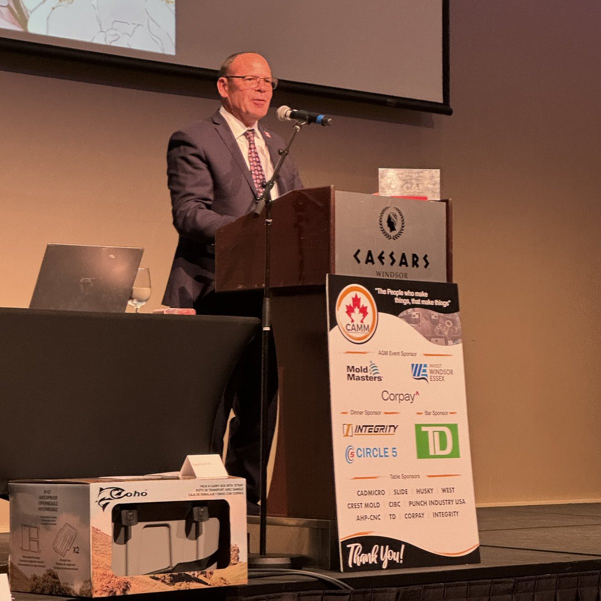 Federal MP <a href="/ChrisLewisEssex/">Chris Lewis Essex</a> at <a href="/CMoldmakers/">Canadian Moldmakers</a> AGM says his current mandate is to listen, essentially to those in manufacturing. 

He said there is work ahead to support #moldmakers and small and mid-sized businesses. 

👍