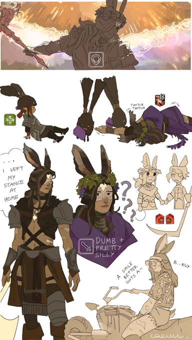 have some #FFXIV  doodles 