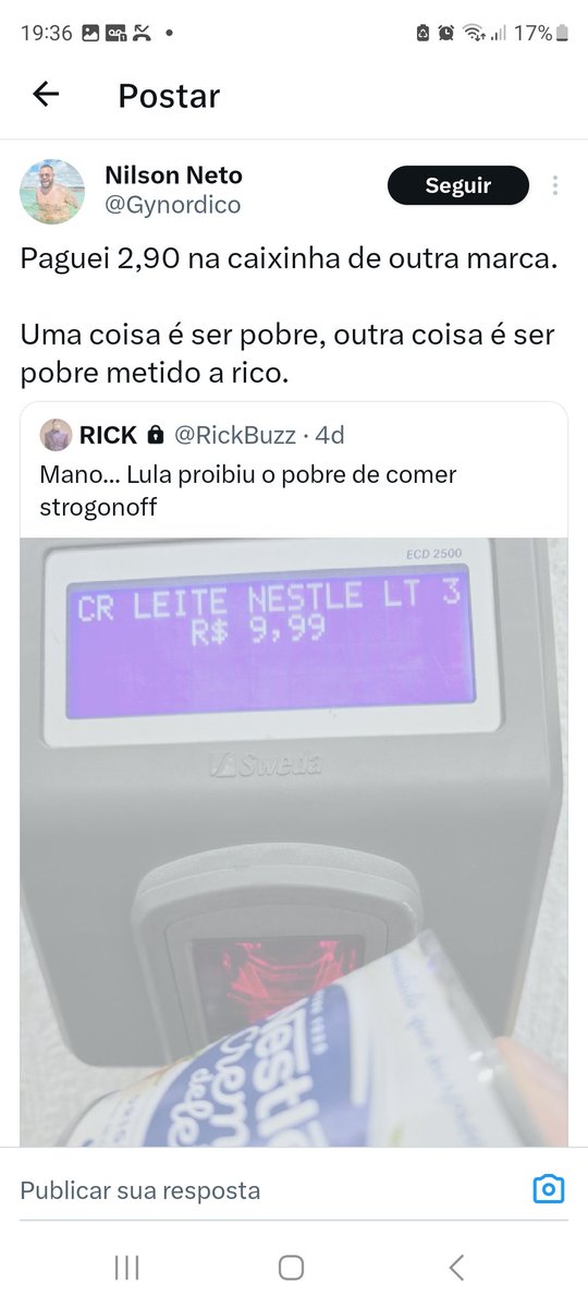 taoquei1's tweet photo. Nestlé é coisa de rico... 
Governo lule, Brasil, 2024 https://t.co/23clrI8AxL
