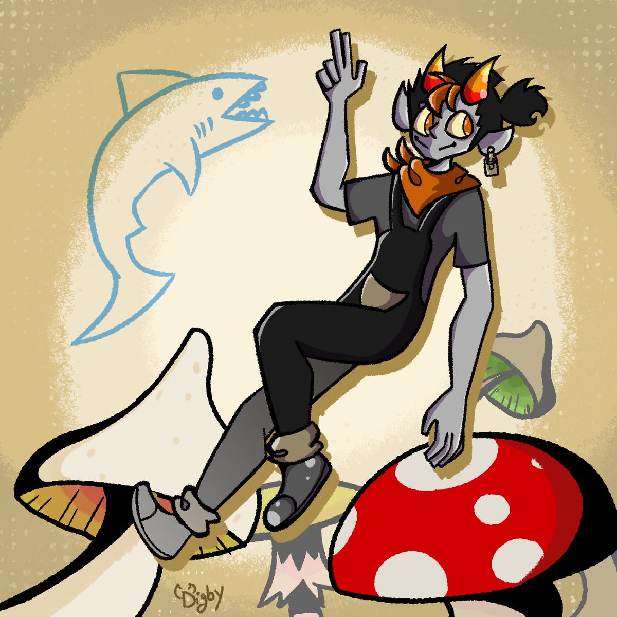 Trying to get some full body illustration practice in. Its uhh ok.
.
.
#digitalart #homestuck #homestucktroll #oc