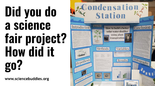 ScienceBuddies's tweet photo. Students! We want to spotlight your #sciencefair project success! Did you use Science Buddies for your project last year? Tell us about it!
Show off your project with #sciencebuddiesproject - or DM us to share the story!
#scienceteacher #STEM #myscienceproject https://t.co/4EolCiZ2lM