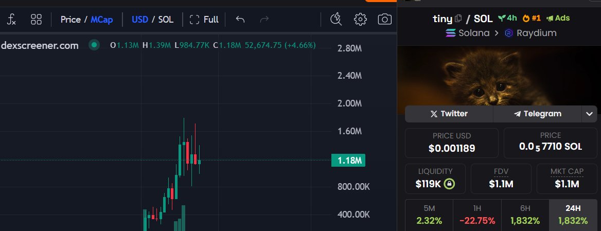 20k to 1.6M 💼

80x or so 

$TINY