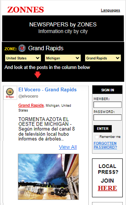 Local_Media_'s tweet image. Select country, state and city and you'll see local information from journalists and newspapers of the city. Are you a local media? Check this at zonnes.com