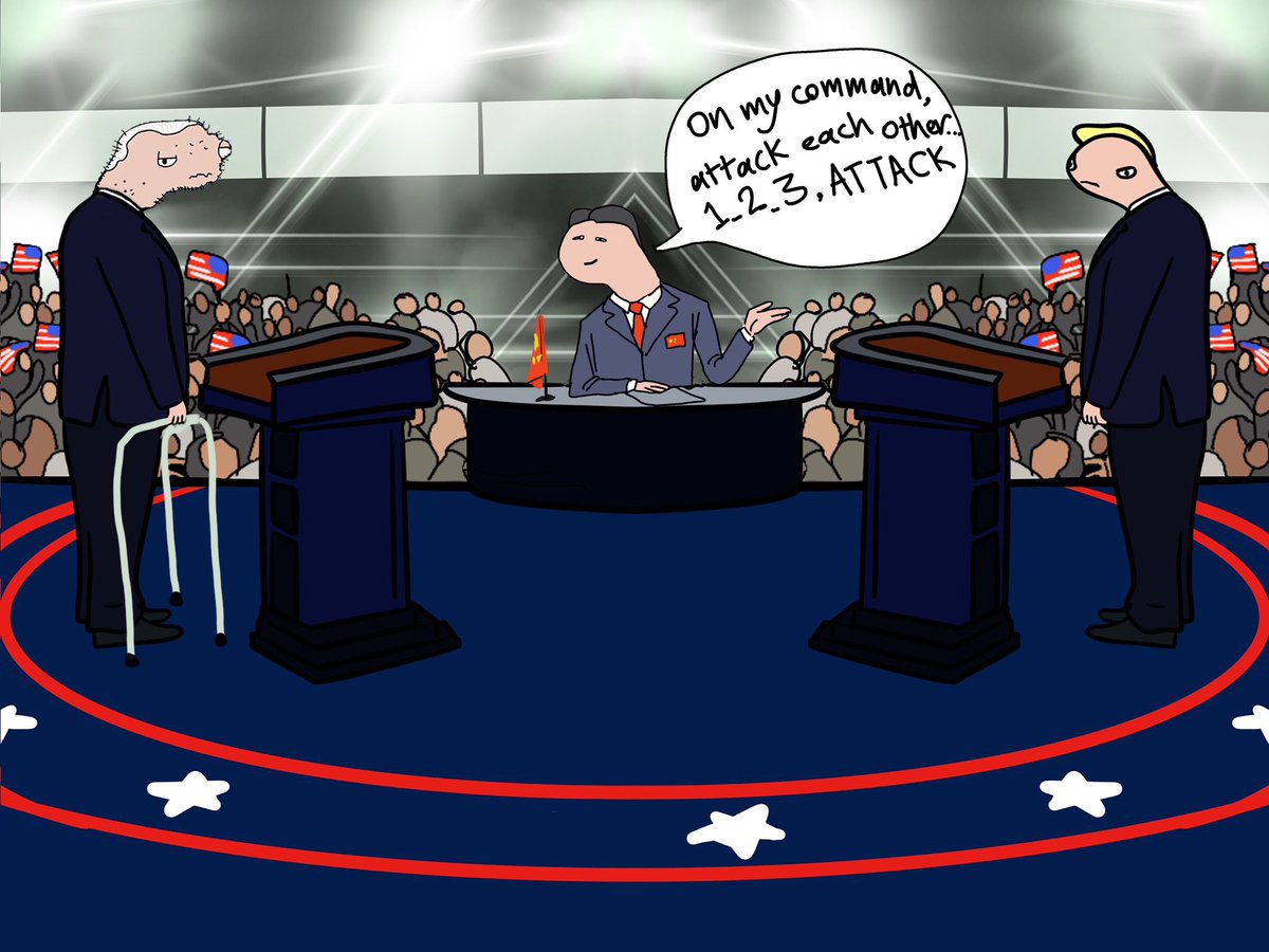 On mai command, attak each oter... 1-2-3, ATTACK! 

Mi fren, Choina just sittin' back and watchin' da show. Dis is how wi win.

#Trump $TREMP #Biden $BODEN