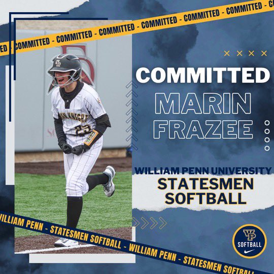 Marin Frazee is a sophomore transfer from Sioux City, Iowa! 
Marin played at SC Bishop Heelan , &amp; spent her freshman year at the College of St. Rose in New York. 
Coach North &amp; Coach Katie have been recruiting Marin for a VERY long time!😉
Welcome, Marin!
💙💛🙏🏽🥎
<a href="/marinfrazee_/">Marin Frazee</a>
