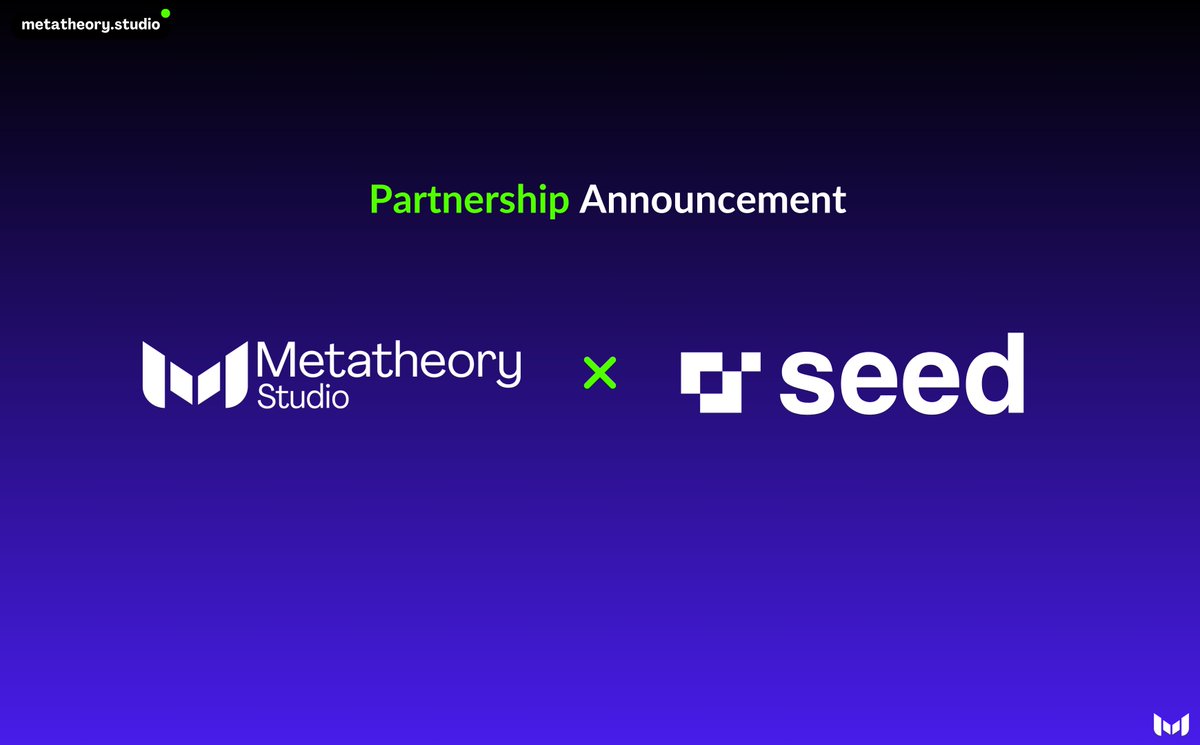 𝐏𝐚𝐫𝐭𝐧𝐞𝐫𝐬𝐡𝐢𝐩 𝐚𝐧𝐧𝐨𝐮𝐧𝐜𝐞𝐦𝐞𝐧𝐭 👀 

We're exited to announce our partnership with the 1st NFT Photography Marketplace seed.photo, to bring their vision in <a href="/TheSandboxGame/">The Sandbox</a> #metaverse!

→ Buliding immersive experiences at metatheory.studio

|